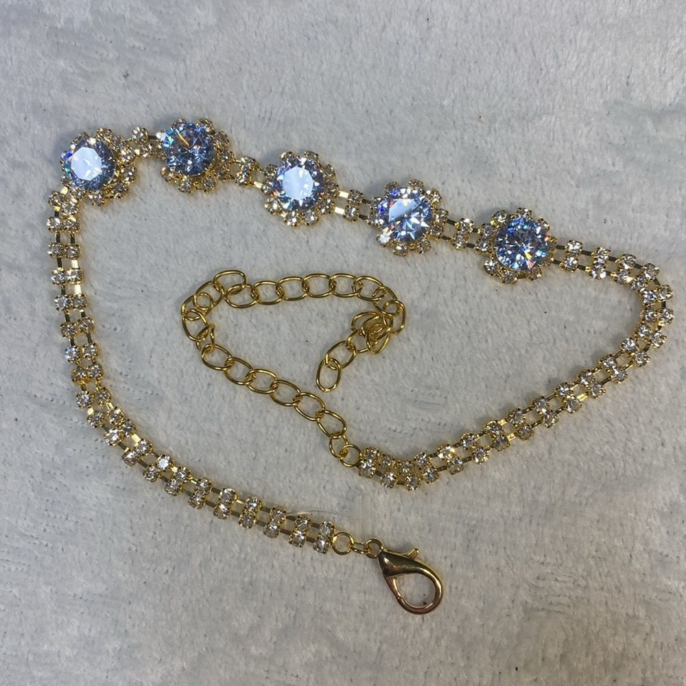 Rhinestone Jewel Fancy Dog Necklace Jewelry Collar - Picture 2 of 6
